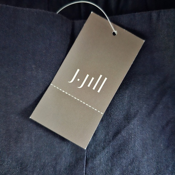 J. Jill Linen Stretch Pull On Pants color Navy Blue - Picture 7 of 11